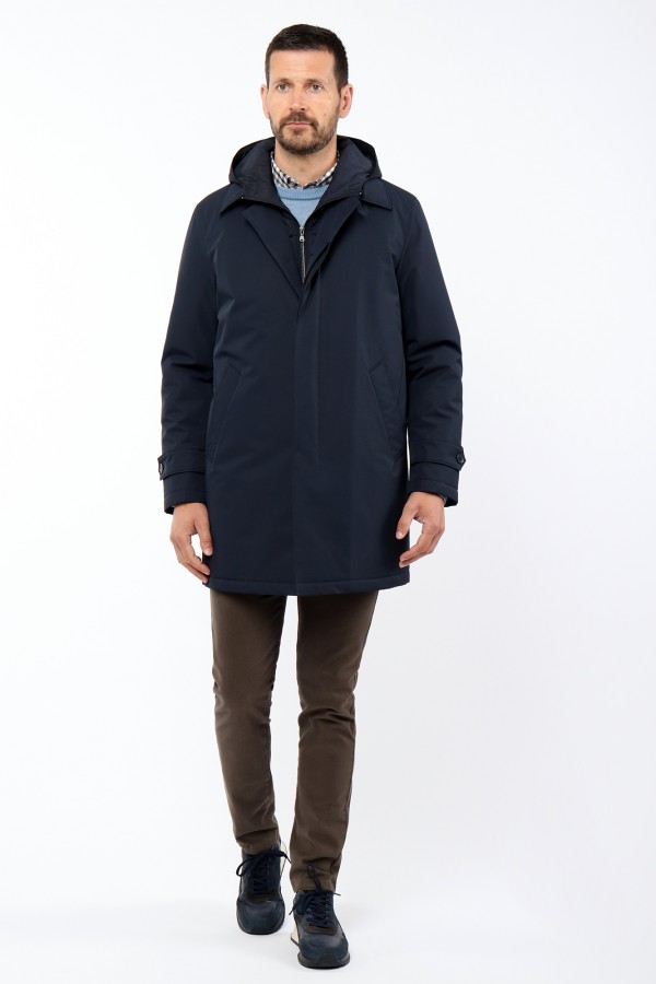Gabardina Efecto Doble Prenda