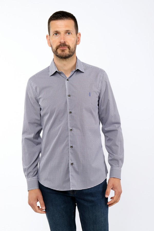 Micropattern Shirt with...