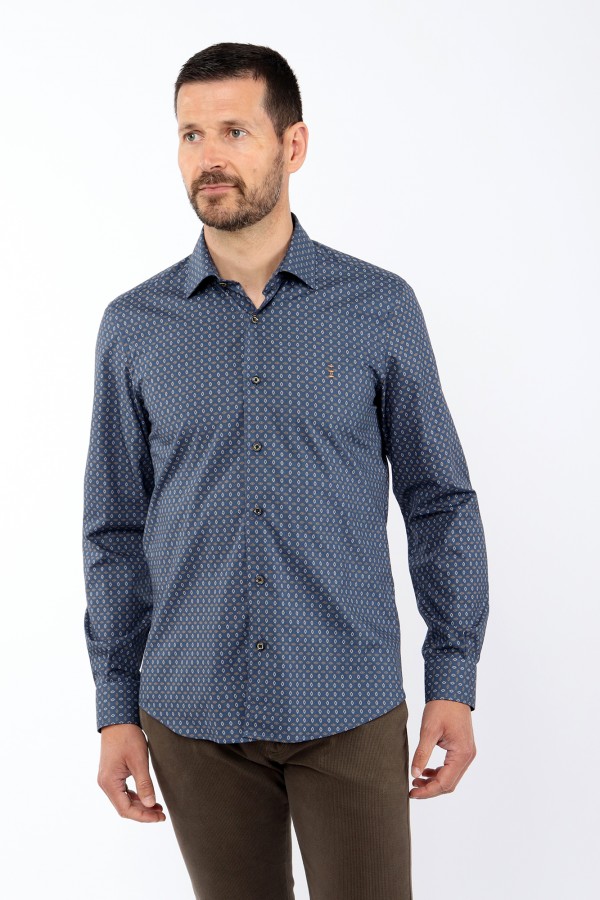 Regular Fit Shirt with Micro-Print