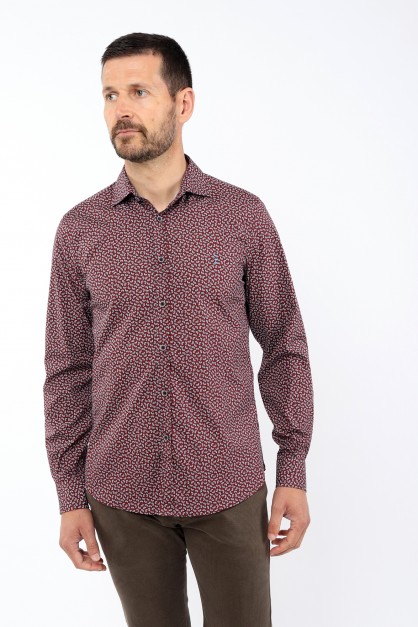 Camisa Slim Fit Estampado Paisley