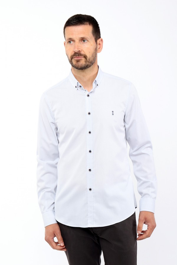 Slim Fit Shirt with Contrast Details