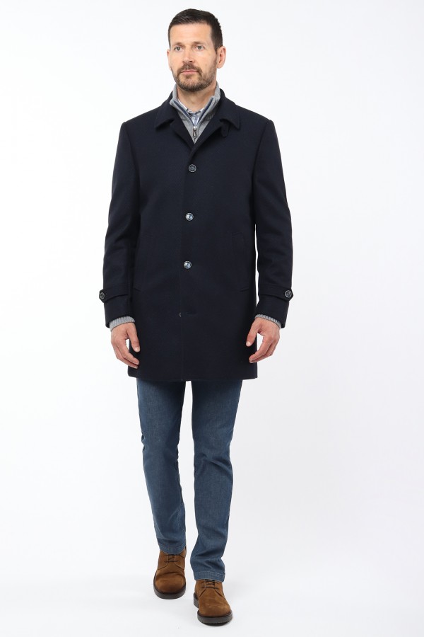 Abrigo Lana Bicolor, Slim Fit