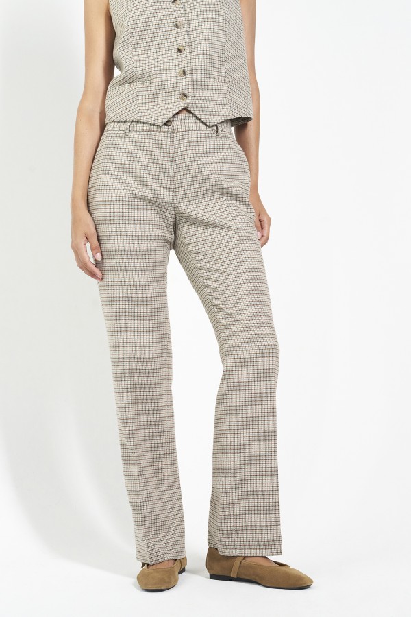 Harris Check Wool Trousers