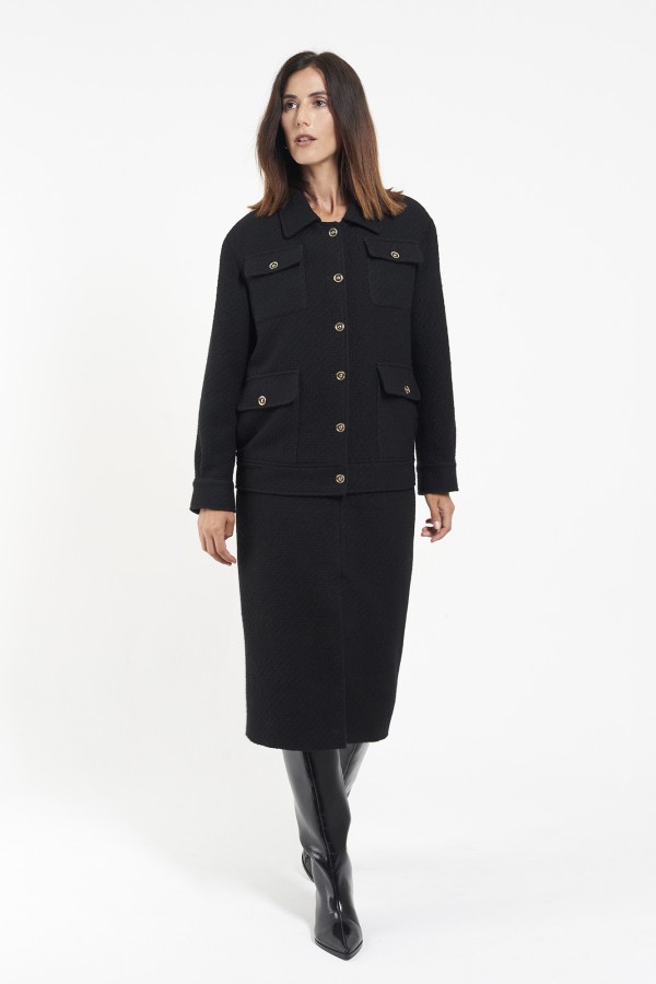 Structured Jacket with Pocket Detail