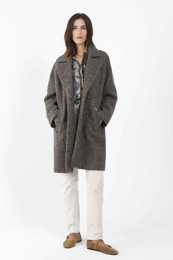 Double-Breasted Wool Coat